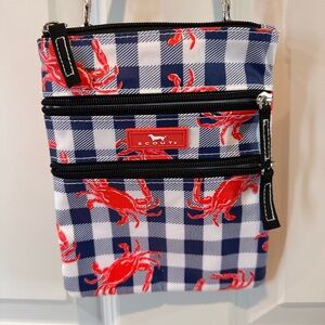 Scout Sally Go Lightly Blue And Red  Crab Design Crossbody Purse Bag